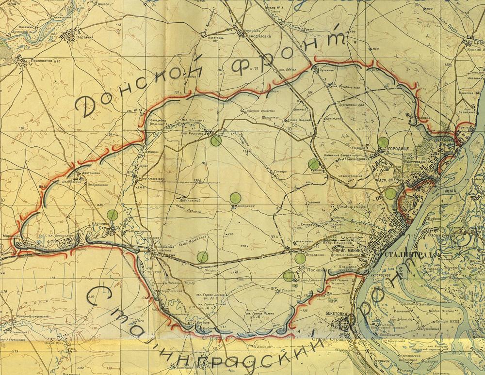 Довоенная карта сталинградской области