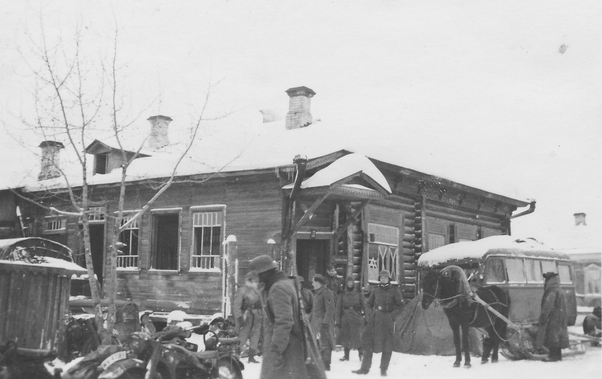 Деревня Клушино оккупирована немцами