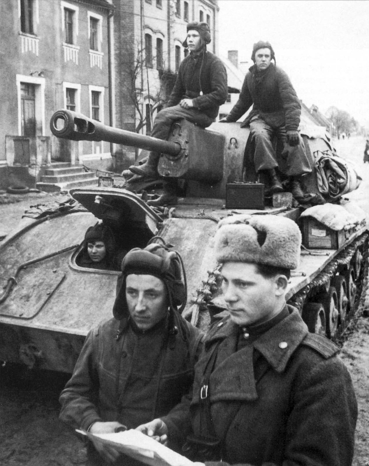 Фото военных лет 1945. Танкисты в ВОВ 1941-1945.