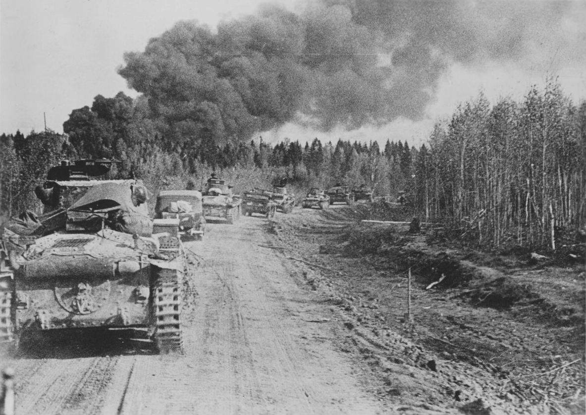 Немецкая танковая колонна 1941