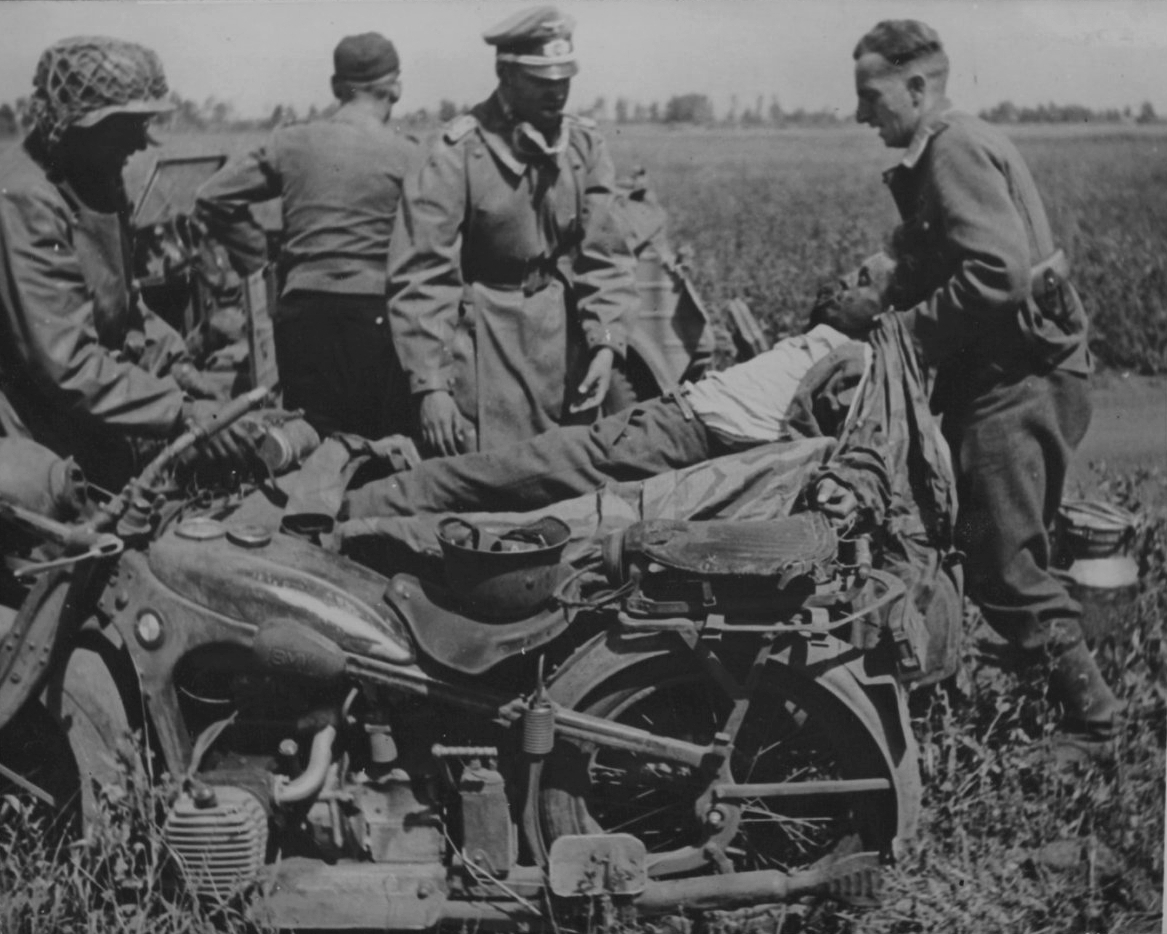 Немецкие мотоциклисты второй мировой войны