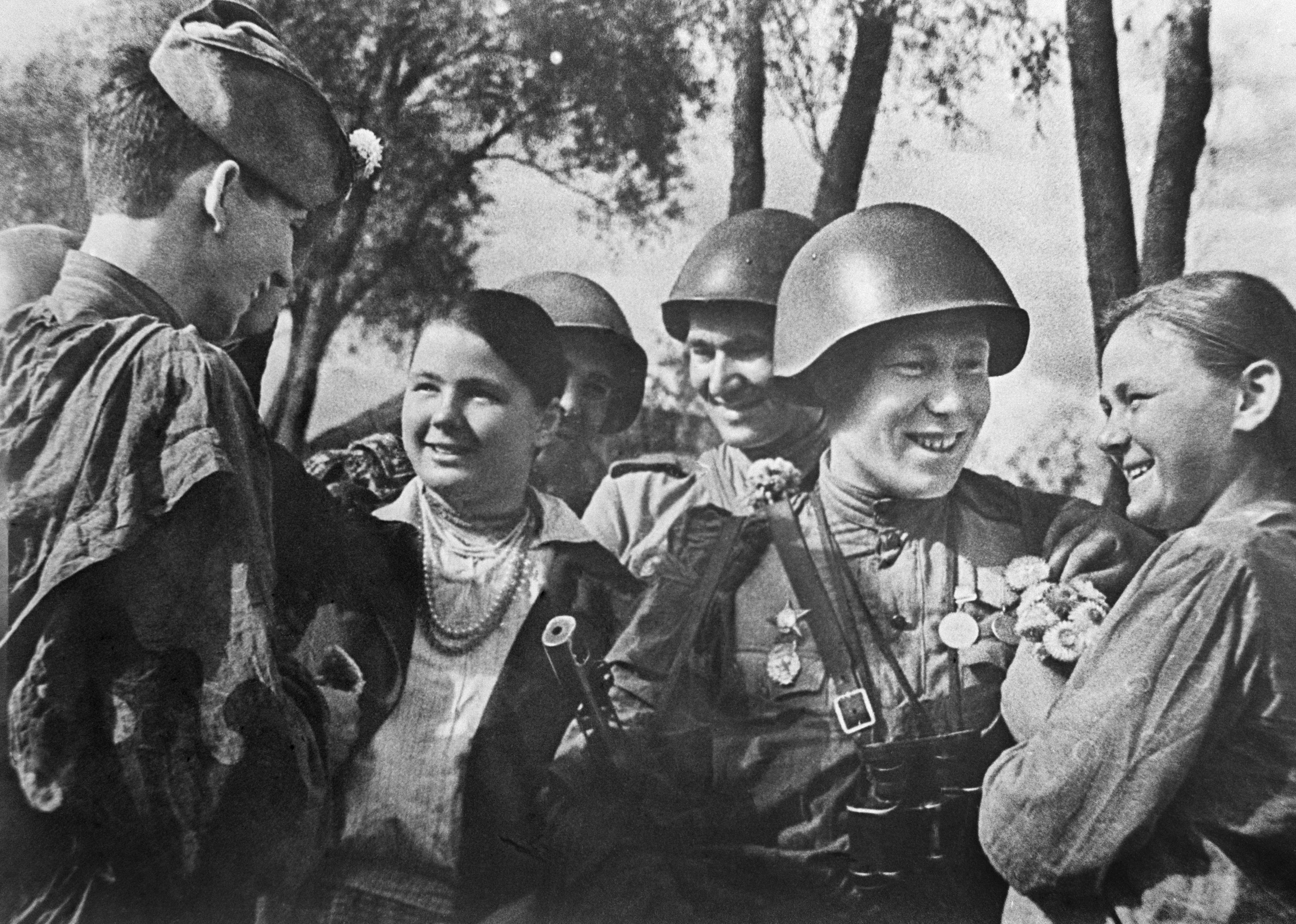 Встреча с войны 1945 фото