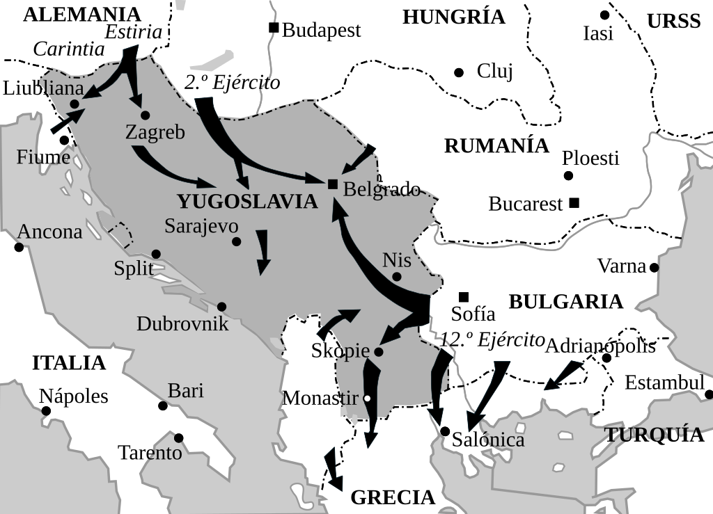 Румыния болгария югославия. Карта Югославии 1941. Вторжение Германии в Югославию 1941.