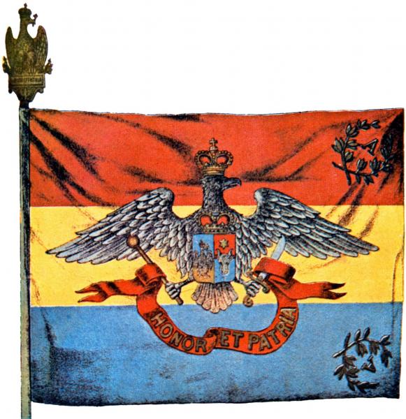 Romanian Army Flag   1863 official model
