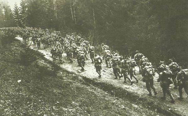 Romanian troops advance into the southern Austro Hungarian province of Transylvania