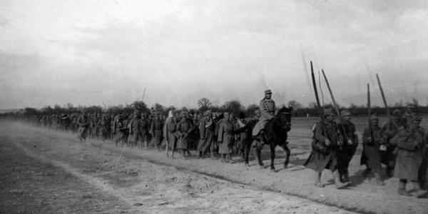 Румынские войска на марше. ПМВ 01