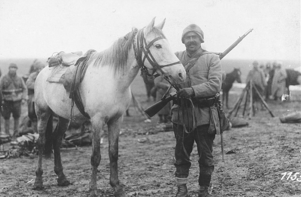  солдат с винтовкой Мосина обр. 1891 года. ПМВ 01