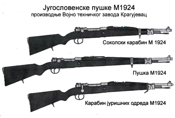Top to bottom Hawk carbine M.24, Rifle M.24, Onslaught rifle M.24