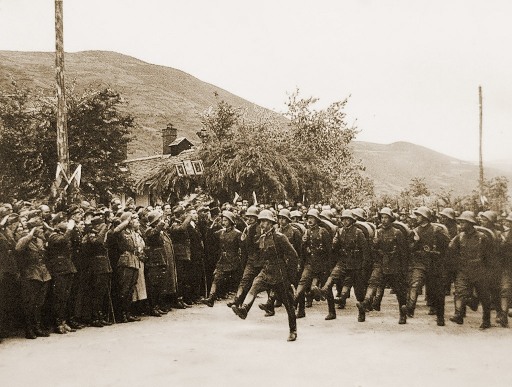  пехота влиза в Струмица   1941г.