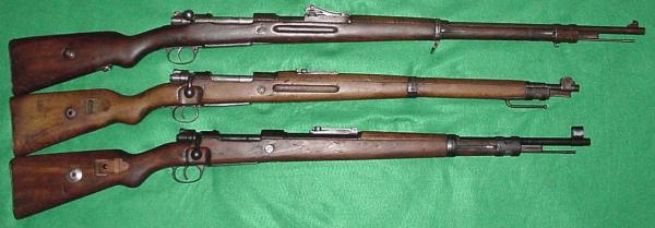  винтовки и карабины Mauser 98. Gew. 98, K98a и K98k