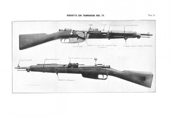  карабин Moschetto Mod. 1891 1928 с гранатомётом Tromboncino Mod. 28 16