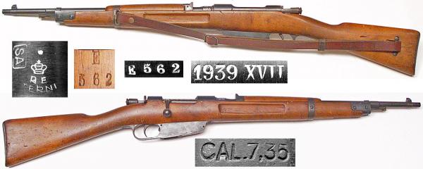 7,35 мм итальянская укороченная винтовка Каркано обр. 1938 года 02