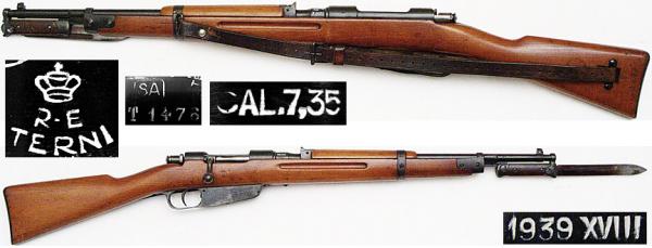  винтовка Каркано М1938 с примкнутым штыком М1938 тип 2 03