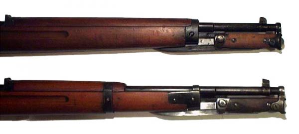  складной штык нож обр. 1938 года (тип 2), примкнутый к винтовке Каркано обр. 1938 года 07