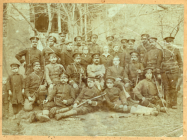 Bulgarian officers and Dimitar Opilski in Macedonia (1912)