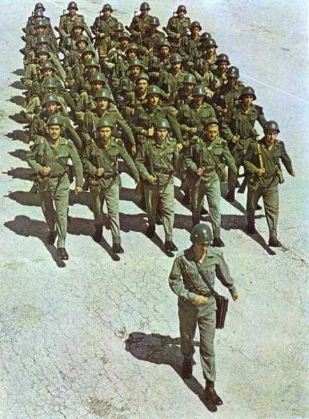 Soldiers of the Bulgarian People’s Army marching