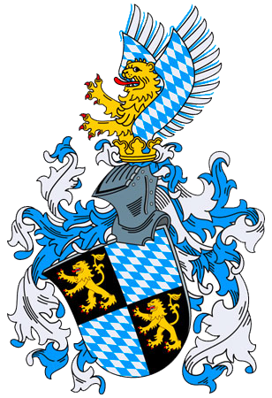 01 Герб немецкого феодального рода Виттельсбахов. Wappen des Herzogs in Bayern (Haus Wittelsbach)