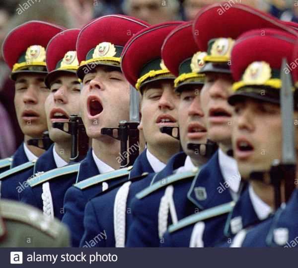 bulgarian cadets salute at an army parade in central sofia may 6 bulgaria celebrates the day as saint georges day a