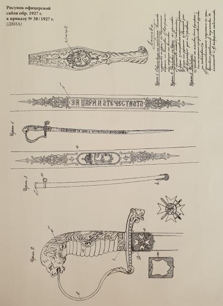 01 Рисунок офицерской сабли обр. 1927 года (к приказу № 38 от 24.02.1927