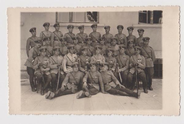 Group Bulgarian Officers w Swords Portrait Vintage Orig Photo