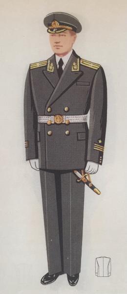 Парадная форма одежды офицеров ВМФ Болгарии (из Правил ношения 1957 года)