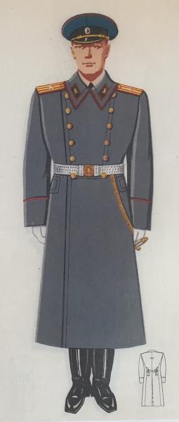 Зимняя парадная форма одежды обр. 1957 года офицеров бронетанковых войск БНА