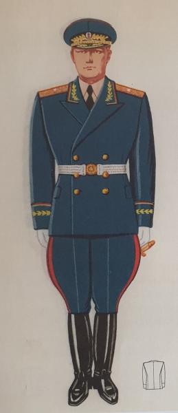  форма одежды обр. 1957 года генерала бронетанковых войск Болгарской народной армии