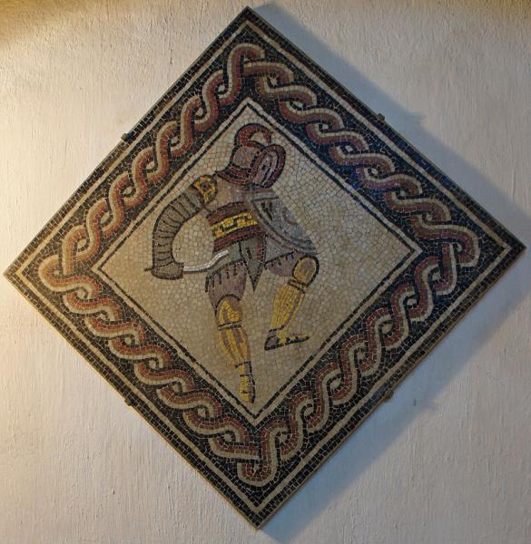 37 Mosaïque d'un thrace, Durocortorum, ier siècle