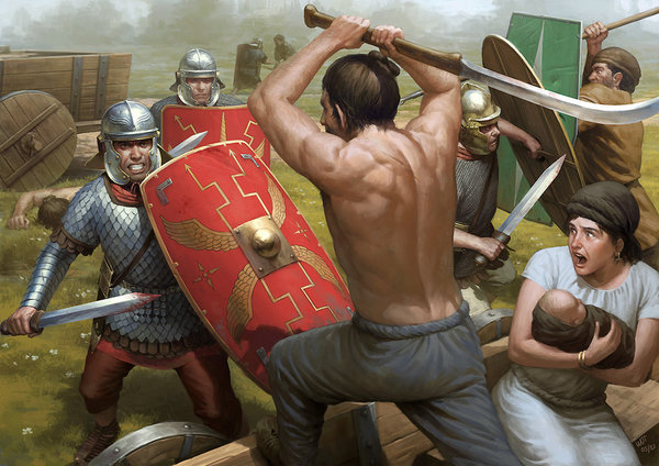 68 Фракийцы или дакийцы против римлян (рисунок) 03