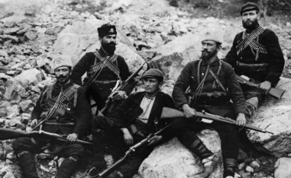 Български комити на българо сръбската граница, януари 1917 г.