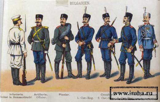 1333829051 bulgarien. infanterie soldar in sommertracht artillerie offizier pionier cavallerie 1.cav. reg. 2. cav. reg. 3. ca.