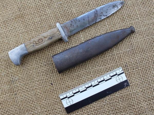 Bulgarian self made Brannik knife using German bayont parts