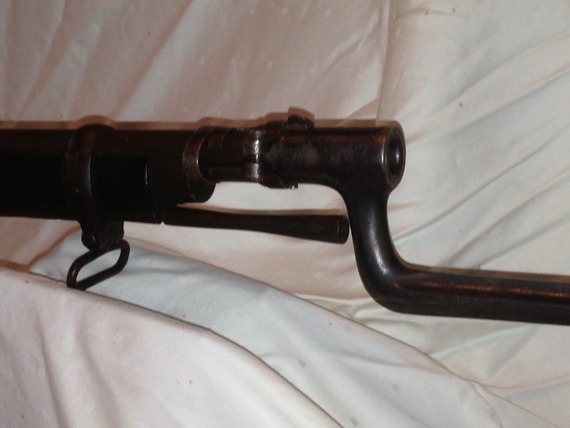  игольчатый для рядового состава обр. 1874 года, примкнутый к винтовке Пибоди 01