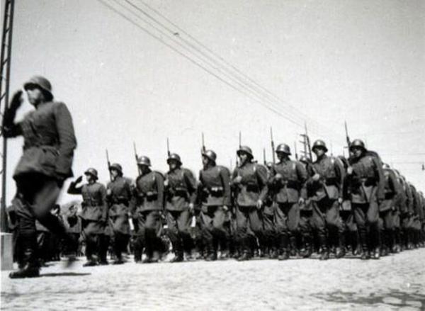 Bulgarian military parade. Axis Powers, Macedonia, Armed Forces, Troops, World War