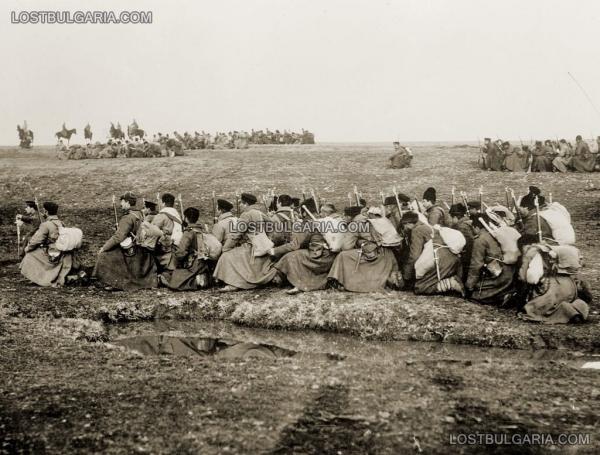  пехота перед атакой вблизи Одрина (Эдирне). Балканские войны 1912 1913 гг.