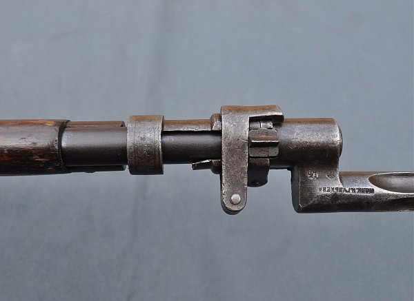 7,62 мм русская драгунская винтовка обр. 1891 1910 года с примкнутым штыком 03