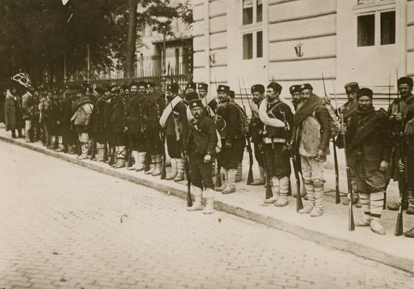 Balkan Wars Bulgarian troops assembling Sofia Bulgaria 1912 1913