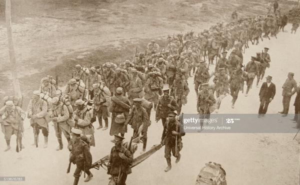 British and French soldiers near Salonika, Greece, World War One, 1915