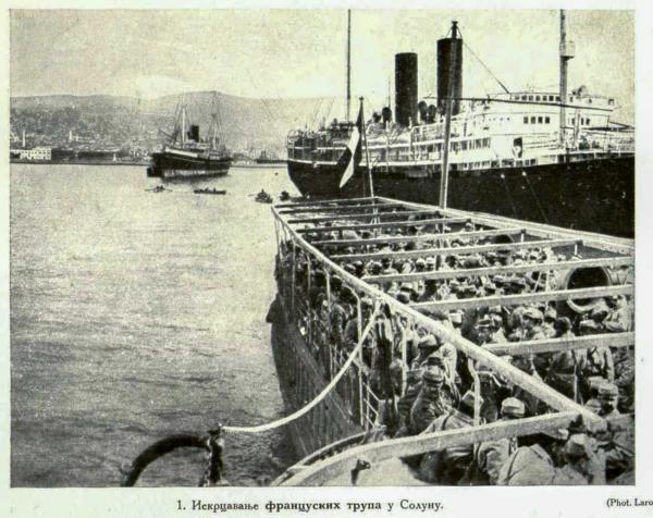 11 Disembarkation of French troops at Salonica French army Macedonian Front WW1