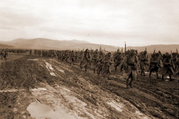  солдаты на Салоникском фронте. ПМВ, ноябрь 1916 года