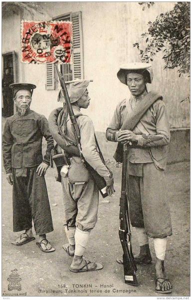  стрелки из Индокитая с винтовками Бертье обр. 1902 года 01