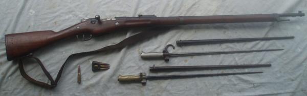  Бертье обр. 1907 15 года (Le fusil Mle 1907 M 15) и штык обр. 1886 года от винтовки Лебеля (03)