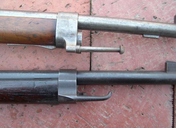  крепления штыков на винтовках Бертье М1907  и М1907 15 в сравнении (01)