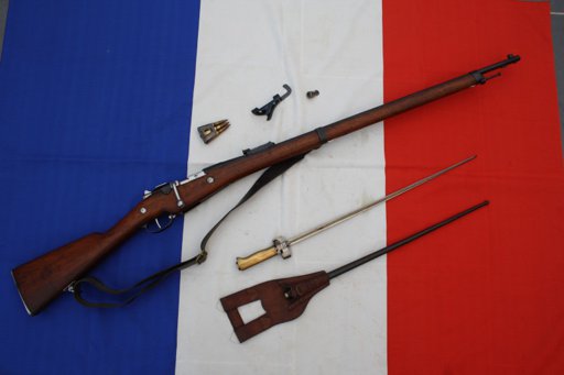  Бертье обр. 1907 15 года (Le fusil Mle 1907 M 15) и штык обр. 1886 1915 года 02