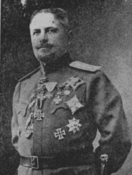 Major General Hristo Burmov. Chief id staff of the Bulgarian army in 1918