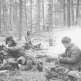 Партизаны отряда «Большевик Заполярья» Борисов и Павлов у рации в тылу противника Фото