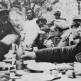 Штаб Сумского партизанского соединения за обедом Фото